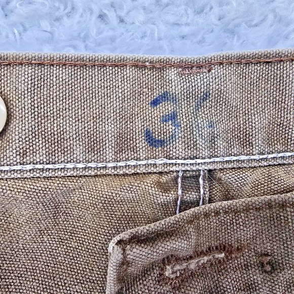 Vintage Wrangler Mens Upland Hunting Pants 33x29 Brown Brush Guard Double Knees - Picture 13 of 16